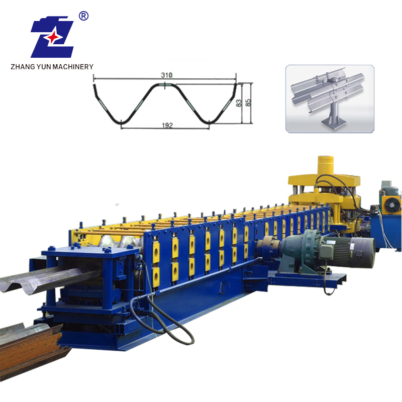 Zhangyun Popular Full Automatic Highway Guard-Feet Galvanisé Metal Roll Forming Machine pour la protection